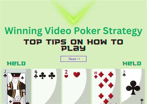 How to Win at Video Poker: Basic Strategy Tips to .